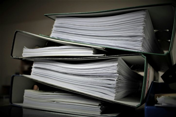 des classeurs qui contiennent des documents